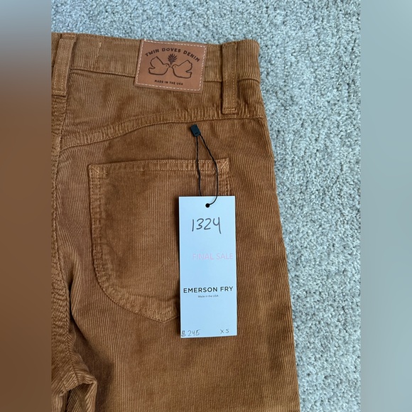 Emerson Fry TREASURE STRAIGHT - CAMEL CORDUROY size 25 NWT - Picture 7 of 10
